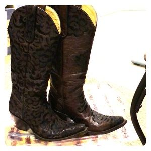 Corral Tall Floral Lace Embroidery Boots